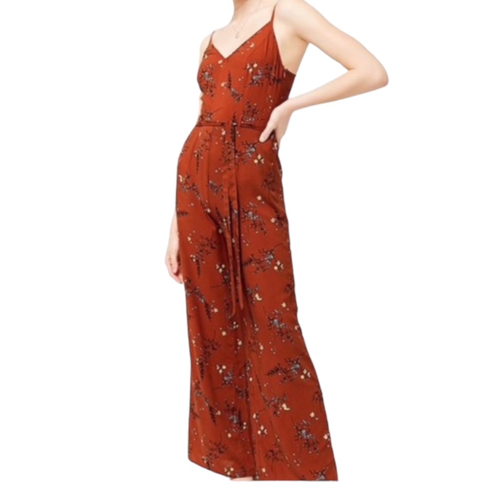 || NEW || Forever 21 Burnt Orange Floral Jumpsuit Women’s Small